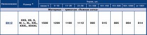 EK12-размеры